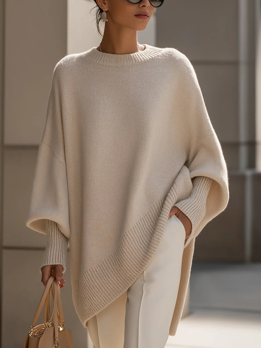 Autumn Winter round Neck Pullover Sweater Women Loose Lazy Solid Color Women Sweater