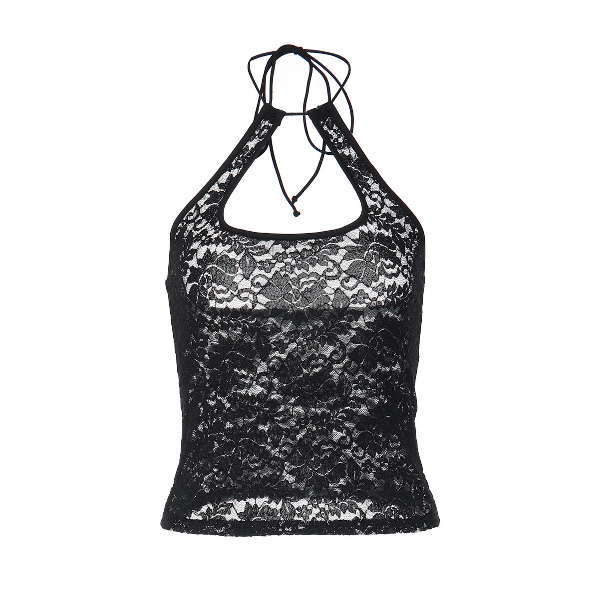 Summer Sexy Lace Halter All Match Backless Vest Top Women